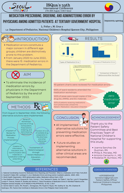 Thumbnail for MEDICATION PRESCRIBING, ORDERING AND ADMINISTERING ERRORS BY PHYSICIANS AMONG ADMITTED PATIENTS AT NATIONAL CHILDREN’S HOSPITAL