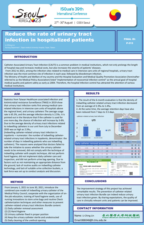 Preview of REDUCE THE RATE OF URINARY TRACT INFECTION IN HOSPITALIZED PATIENTS