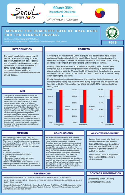 Preview of IMPROVE THE COMPLETE RATE OF ORAL CARE FOR THE ELDERLY PEOPLE.
