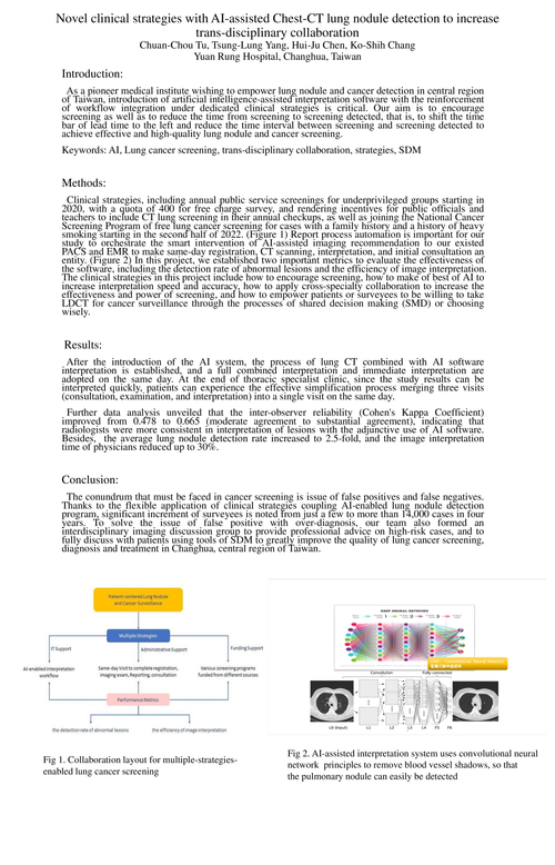 Preview of NOVEL CLINICAL STRATEGIES WITH AI-ASSISTED CHEST-CT LUNG NODULE DETECTION TO INCREASE TRANS-DISCIPLINARY COLLABORATION
