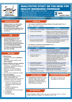 Thumbnail for QUALITATIVE STUDY ON THE NEED FOR HEALTH INSURANCE COVERAGE: FOCUS ON THE USERS AND PROVIDERS OF NON-COVERED PAIN TREATMENTS