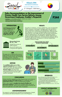 Thumbnail for POLICY RECOMMENDATIONS ON THE IMPROVEMENT OF PRIMARY HEALTH CARE SERVICE DELIVERY AMONG GOVERNMENT EMPLOYEES: ENABLERS’ PERSPECTIVE