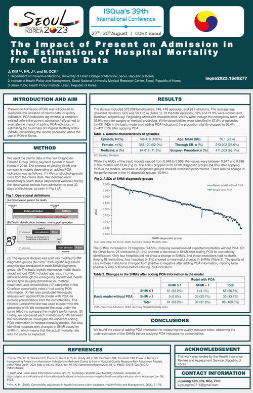 Preview of THE EFFECT OF PRESENT ON ADMISSION IN THE ESTIMATION OF HOSPITAL MORTALITY FROM CLAIMS DATA