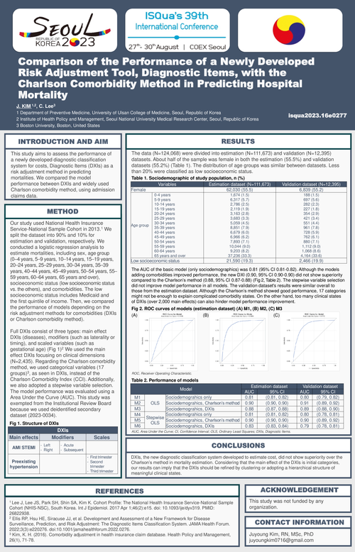 Preview of COMPARISON OF THE PERFORMANCE OF A NEWLY DEVELOPED RISK ADJUSTMENT METHOD, DIAGNOSTIC ITEMS (DXIS), WITH THE CHARLSON COMORBIDITY METHOD IN PREDICTING MORTALITY