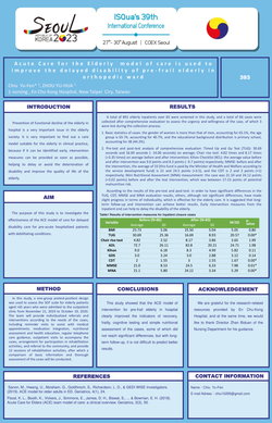Thumbnail for ACUTE CARE FOR THE ELDERLY (ACE) MODEL OF CARE IS USED TO IMPROVE THE DELAYED DISABILITY OF PRE-FRAIL ELDERLY IN ORTHOPEDIC WARDS.