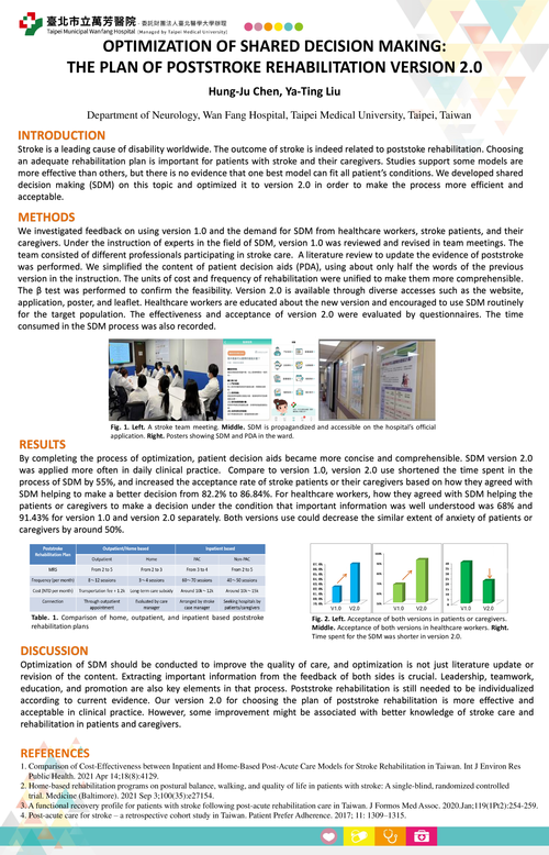Preview of OPTIMIZATION OF SHARED DECISION MAKING: THE PLAN OF POSTSTROKE REHABILITATION VERSION 2.0