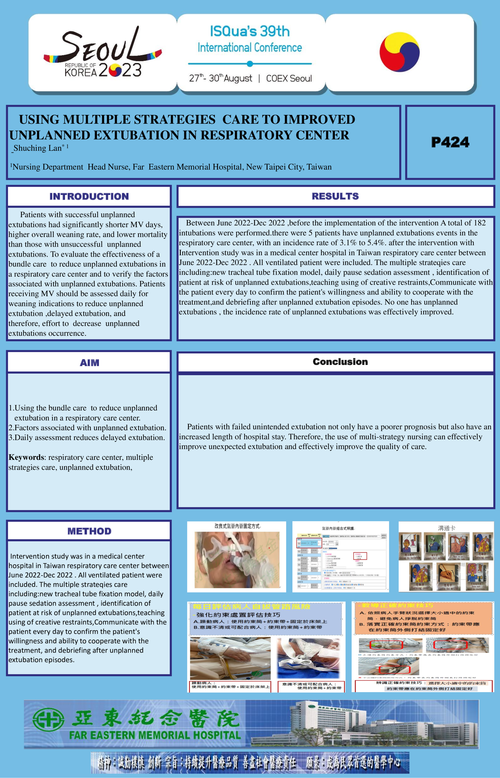 Preview of USING MULTIPLE STRATEGIES CARE TO IMPROVED UNPLANNED EXTUBATION IN RESPIRATORY CENTER