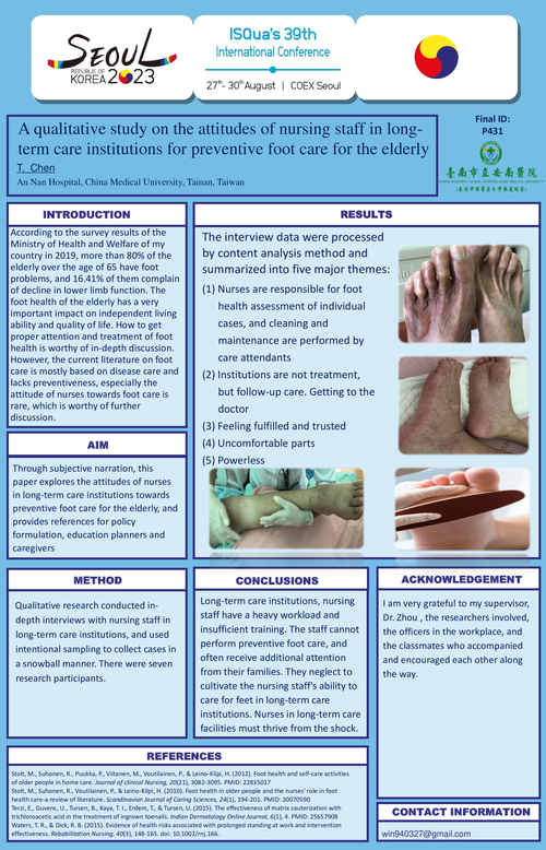 Preview of A QUALITATIVE STUDY ON THE ATTITUDES OF NURSING STAFF IN LONG-TERM CARE INSTITUTIONS FOR PREVENTIVE FOOT CARE FOR THE ELDERLY