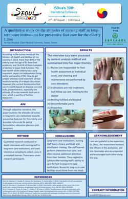 Thumbnail for A QUALITATIVE STUDY ON THE ATTITUDES OF NURSING STAFF IN LONG-TERM CARE INSTITUTIONS FOR PREVENTIVE FOOT CARE FOR THE ELDERLY