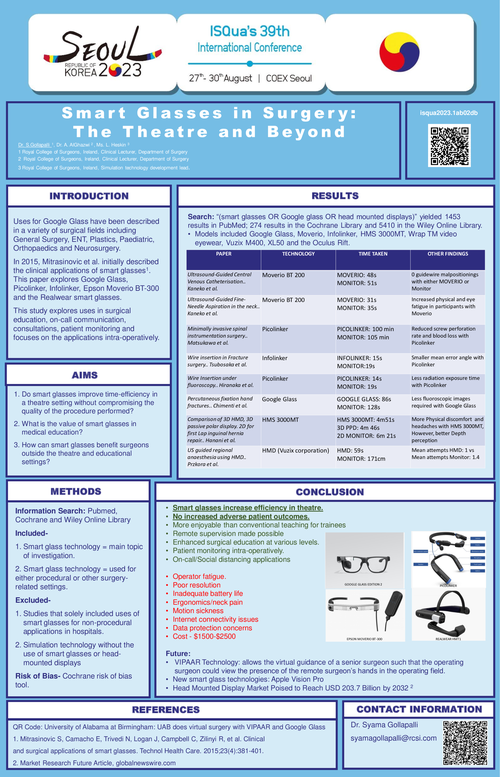 Preview of SMART GLASSES IN SURGERY : THE THEATRE AND BEYOND