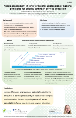 Thumbnail for NEEDS ASSESSMENT IN LONG-TERM CARE: EXPRESSION OF NATIONAL PRINCIPLES FOR PRIORITY SETTING IN SERVICE ALLOCATION.