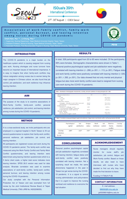 Thumbnail for ASSOCIATIONS OF WORK-FAMILY CONFLICT, FAMILY-WORK CONFLICT, PERSONAL BURNOUT, AND LEAVING INTENTION AMONG NURSES DURING COVID-19 PANDEMIC