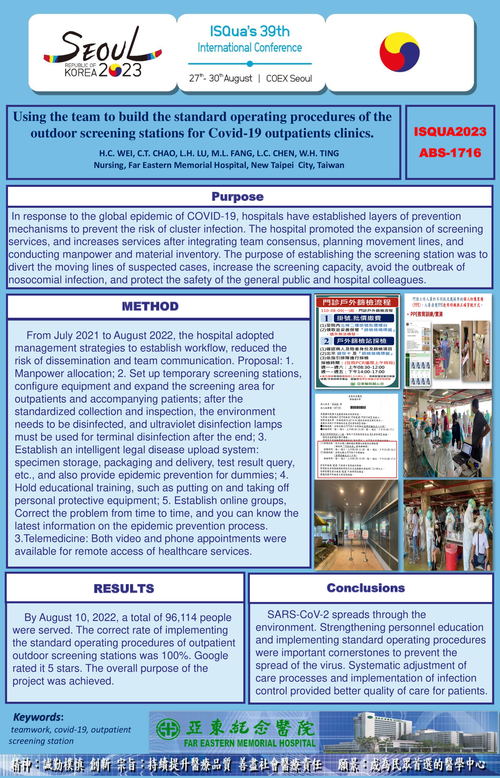 Preview of USING THE TEAM TO BUILD THE STANDARD OPERATING PROCEDURES OF THE OUTDOOR SCREENING STATIONS FOR COVID-19 OUTPATIENTS CLINICS.