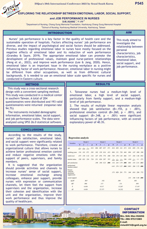 Preview of EXPLORING THE RELATIONSHIP BETWEEN EMOTIONAL LABOR ,SOCIAL SUPPORT ON JOB PERFORMANCE IN NURSE