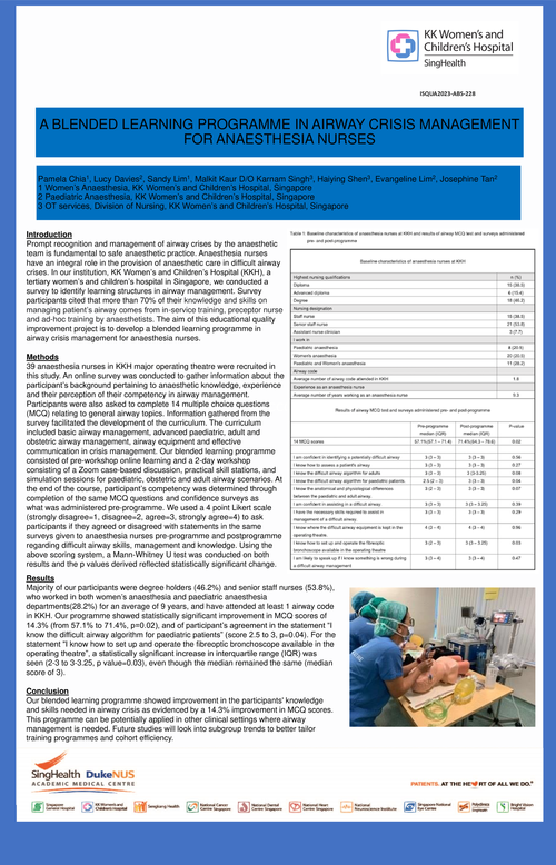 Preview of A BLENDED LEARNING PROGRAMME IN AIRWAY CRISIS MANAGEMENT FOR ANAESTHESIA NURSES