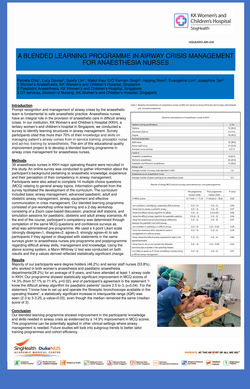 Thumbnail for A BLENDED LEARNING PROGRAMME IN AIRWAY CRISIS MANAGEMENT FOR ANAESTHESIA NURSES