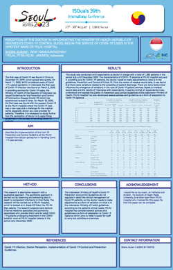 Thumbnail for PERCEPTION OF THE DOCTOR IN IMPLEMENTING THE MINISTRY OF HEALTH REPUBLIC OF INDONESIA'S COVID-19 CONTROL GUIDELINES IN THE SERVICE OF COVID-19 CASES IN THE INPATIENT WARD OF PELNI HOSPITAL