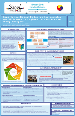 Thumbnail for USING EXPERIENCE-BASED CODESIGN TO SOLVE COMPLEX HEALTH SERVICE ISSUES IN REGIONAL AUSTRALIA – A CASE STUDY ANALYSIS