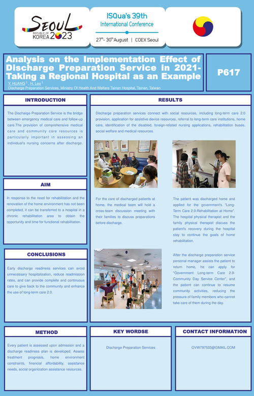 Preview of ANALYSIS ON THE IMPLEMENTATION EFFECT OF DISCHARGE PREPARATION SERVICE IN 2021—TAKING A REGIONAL HOSPITAL AS AN EXAMPLE