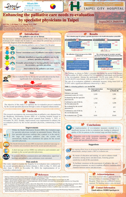 Thumbnail for ENHANCING THE PALLIATIVE CARE NEEDS RE‑EVALUATION BY SPECIALIST PHYSICIANS IN TAIPEI