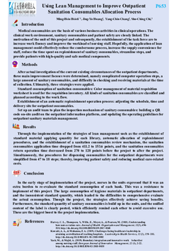 Thumbnail for USING LEAN MANAGEMENT TO IMPROVE OUTPATIENT SANITATION CONSUMABLES ALLOCATION PROCESS