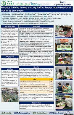 Thumbnail for ENHANCE TRAINING AMONG NURSING STAFF TO ENSURE PROPER ADMINISTRATION OF COVID-19 VACCINE ON CAMPUS