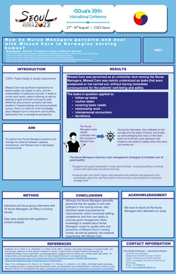 Thumbnail for HOW DO NURSE MANAGERS PERCEIVE AND DEAL WITH MISSED CARE IN NORWEGIAN NURSING HOMES? 