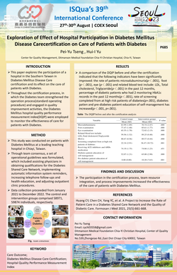 Thumbnail for EXPLORATION OF EFFECT OF HOSPITAL PARTICIPATION IN DIABETES MELLITUS DISEASE CARE CERTIFICATION ON CARE OF PATIENTS WITH DIABETES