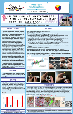 Thumbnail for USE THE NURSING INNOVATION TOOL " INFUSION TUBE SEPARATION FIXER" IN PATIENT SAFETY CARE