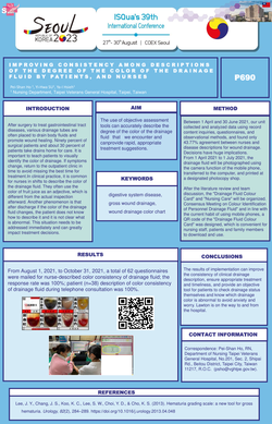 Thumbnail for IMPROVING CONSISTENCY AMONG DESCRIPTIONS OF THE DEGREE OF THE COLOR OF THE DRAINAGE FLUID BY PATIENTS, AND NURSES
