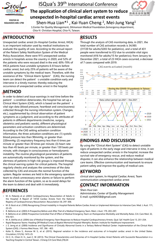 Preview of THE APPLICATION OF CLINICAL ALERT SYSTEM TO REDUCE UNEXPECTED IN-HOSPITAL CARDIAC ARREST EVENTS