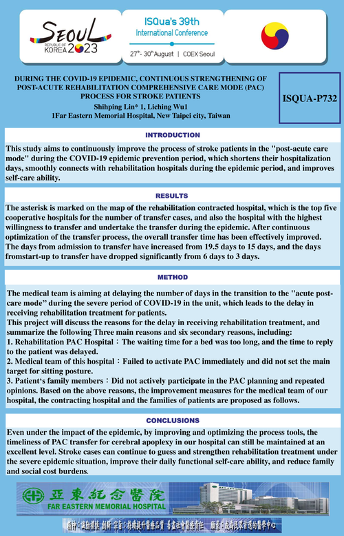 Preview of DURING THE COVID-19 EPIDEMIC, CONTINUOUS STRENGTHENING OF POST-ACUTE REHABILITATION COMPREHENSIVE CARE MODE (PAC) PROCESS FOR STROKE PATIENTS