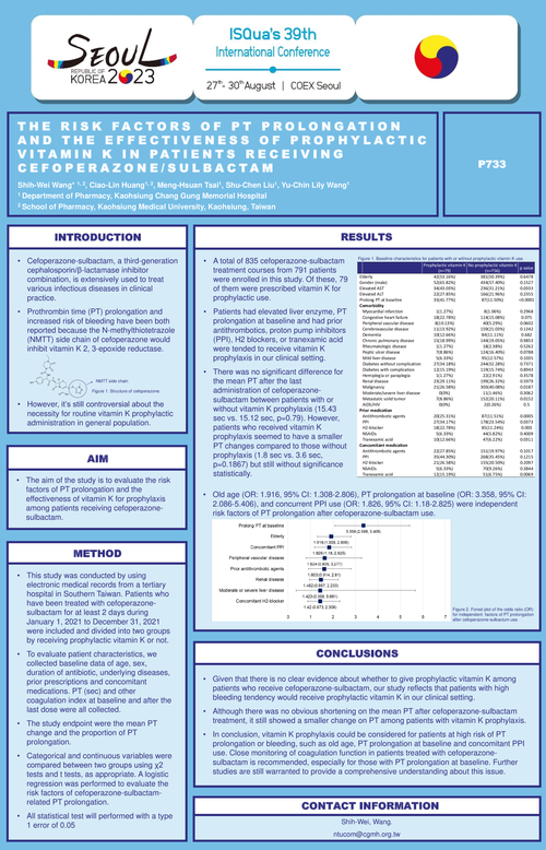 Preview of THE RISK FACTORS OF PT PROLONGATION AND THE EFFECTIVENESS OF PROPHYLACTIC VITAMIN K IN PATIENTS RECEIVING CEFOPERAZONE/SULBACTAM