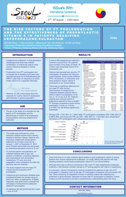 Thumbnail for THE RISK FACTORS OF PT PROLONGATION AND THE EFFECTIVENESS OF PROPHYLACTIC VITAMIN K IN PATIENTS RECEIVING CEFOPERAZONE/SULBACTAM