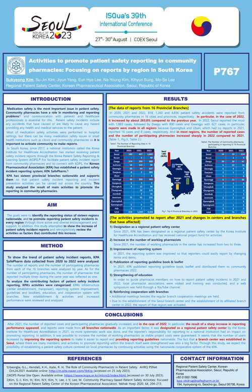 Preview of ACTIVITIES TO PROMOTE PATIENT SAFETY REPORTING IN COMMUNITY PHARMACIES: FOCUSING ON REPORTS BY REGION IN SOUTH KOREA