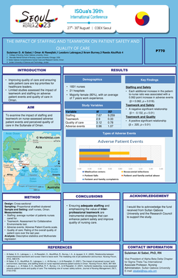 Thumbnail for THE IMPACT OF STAFFING AND TEAMWORK ON PATIENT SAFETY AND QUALITY OF CARE