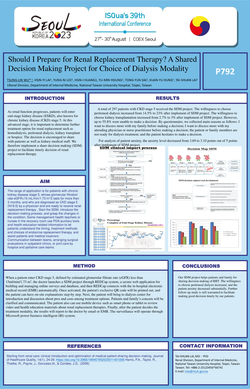 Thumbnail for SHOULD I PREPARE FOR RENAL REPLACEMENT THERAPY? A SHARED DECISION MAKING PROJECT FOR CHOICE OF DIALYSIS MODALITY