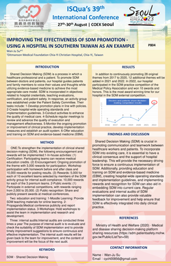Thumbnail for IMPROVING THE EFFECTIVENESS OF SDM PROMOTION - USING A HOSPITAL IN SOUTHERN TAIWAN AS AN EXAMPLE