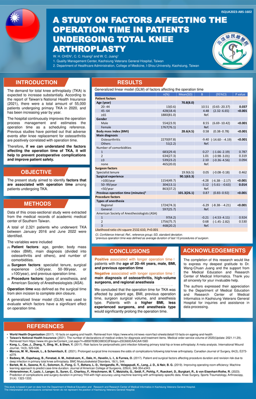Preview of A STUDY ON FACTORS AFFECTING THE OPERATION TIME IN PATIENTS UNDERGOING TOTAL KNEE ARTHROPLASTY
