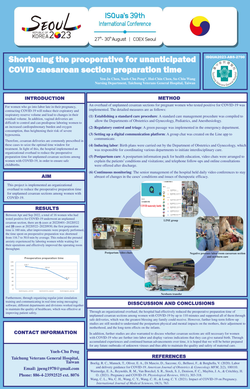 Thumbnail for SHORTENING THE PREOPERATIVE FOR UNANTICIPATED COVID CAESAREAN SECTION PREPARATION TIME