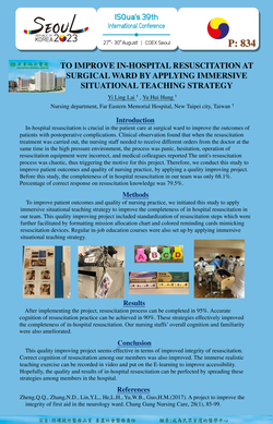 Thumbnail for TO IMPROVE IN-HOSPITAL RESUSCITATION AT SURGICAL WARD BY APPLYING IMMERSIVE SITUATIONAL TEACHING STRATEGY