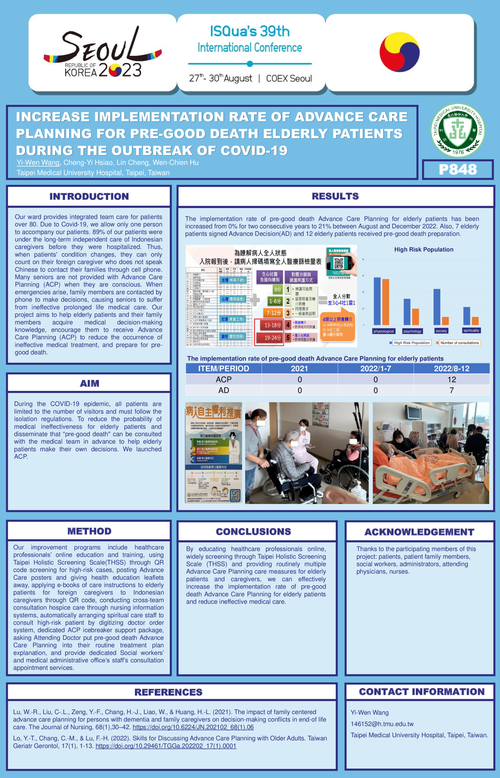 Preview of INCREASE IMPLEMENTATION RATE OF ADVANCE CARE PLANNING FOR PRE-GOOD DEATH ELDERLY PATIENTS DURING THE OUTBREAK OF COVID-19