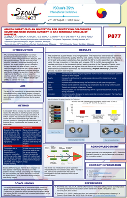 Thumbnail for ANJEON SMART CLIP: AN INNOVATION FOR IDENTIFYING COLOURLESS SOLUTIONS USED DURING SURGERY IN KPJ SEREMBAN SPECIALIST HOSPITAL