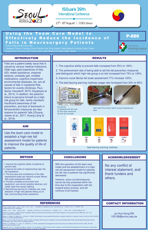 Preview of USING THE TEAM CARE MODEL TO EFFECTIVELY REDUCE THE INCIDENCE OF FALLS IN NEUROSURGERY PATIENTS