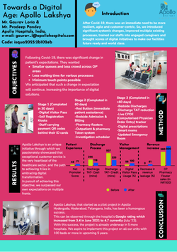 Thumbnail for CATEGORY: IMPLEMENTATION & IMPROVEMENT SCIENCE TO IMPROVE HEALTH AND HEALTHCARE TITLE: TOWARDS A DIGITAL AGE: PROJECT LAKSHYA.  (DOCUMENT TITLED ISQUA SUBMISSION  )