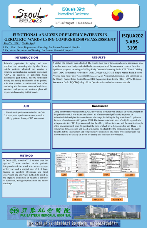 Preview of FUNCTIONAL ANALYSIS OF ELDERLY PATIENTS IN GERIATRIC WARDS USING COMPREHENSIVE ASSESSMENT (CGA)