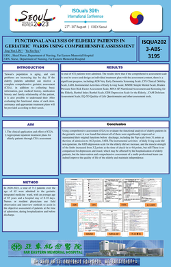 Thumbnail for FUNCTIONAL ANALYSIS OF ELDERLY PATIENTS IN GERIATRIC WARDS USING COMPREHENSIVE ASSESSMENT (CGA)