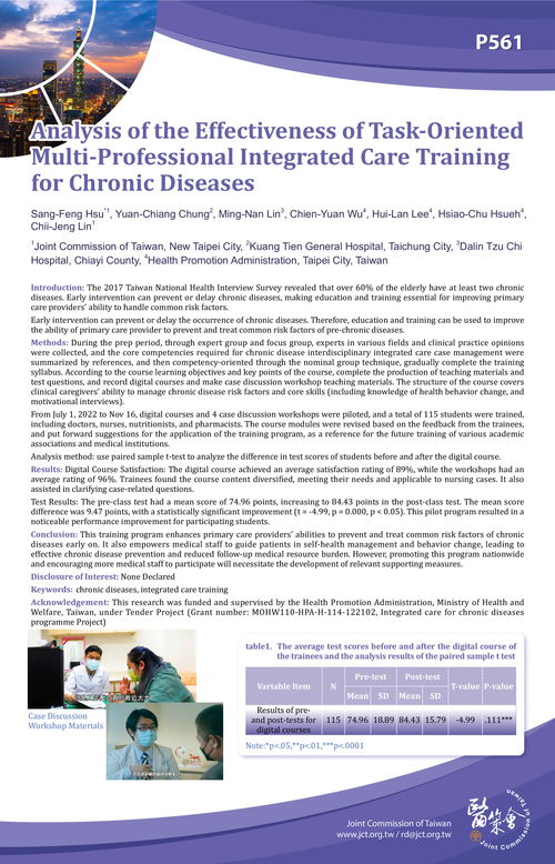 Preview of ANALYSIS OF THE EFFECTIVENESS OF TASK-ORIENTED MULTI-PROFESSIONAL INTEGRATED CARE TRAINING FOR CHRONIC DISEASES