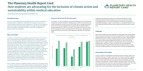Preview of The Planetary Health Report Card: how students are advocating for the inclusion of climate action and sustainability within medical education