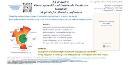 Preview of An innovative Planetary Health and Sustainable Healthcare curriculum adaptable for all health professions